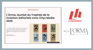 Les éditions L’Orma, lauréat du trophée de la création éditoriale